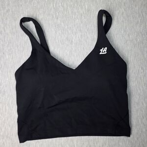 lululemon athletica Black Sports Bra LA logo size 6
